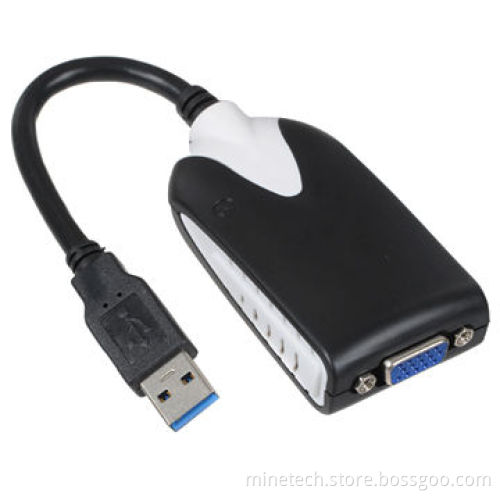 USB to VGA adapter, USB3.0 high-speed, supports Microsoft Windows 7/8, resolution up to 1,920x1,080p